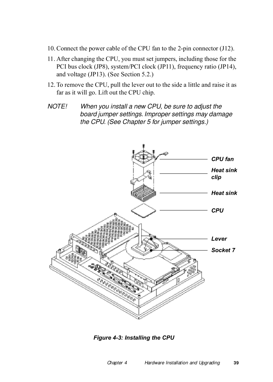 Advantech PPC-150 manual When you install a new CPU, be sure to adjust 