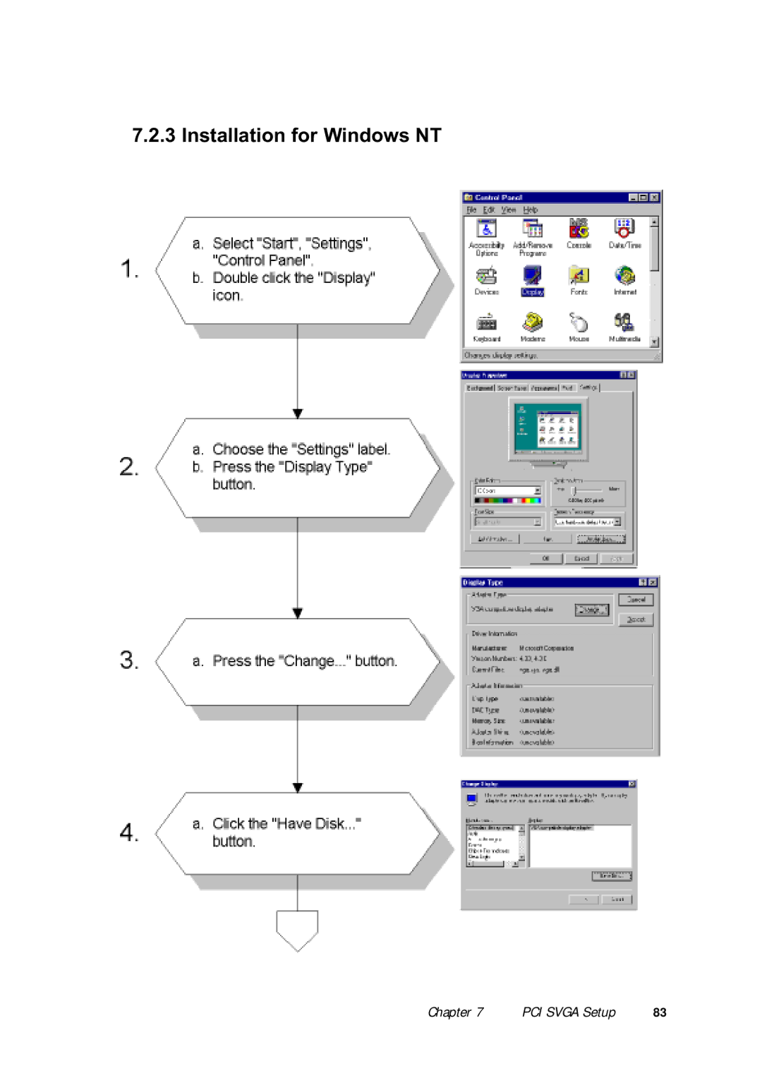 Advantech PPC-150 manual Installation for Windows NT 