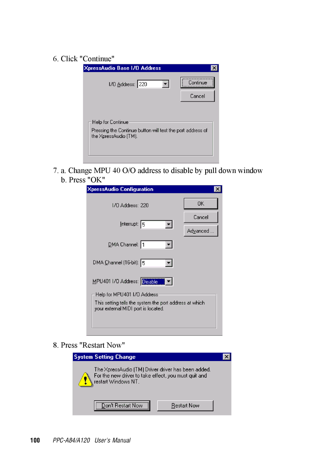 Advantech PPC-A84/A120-X5X user manual 