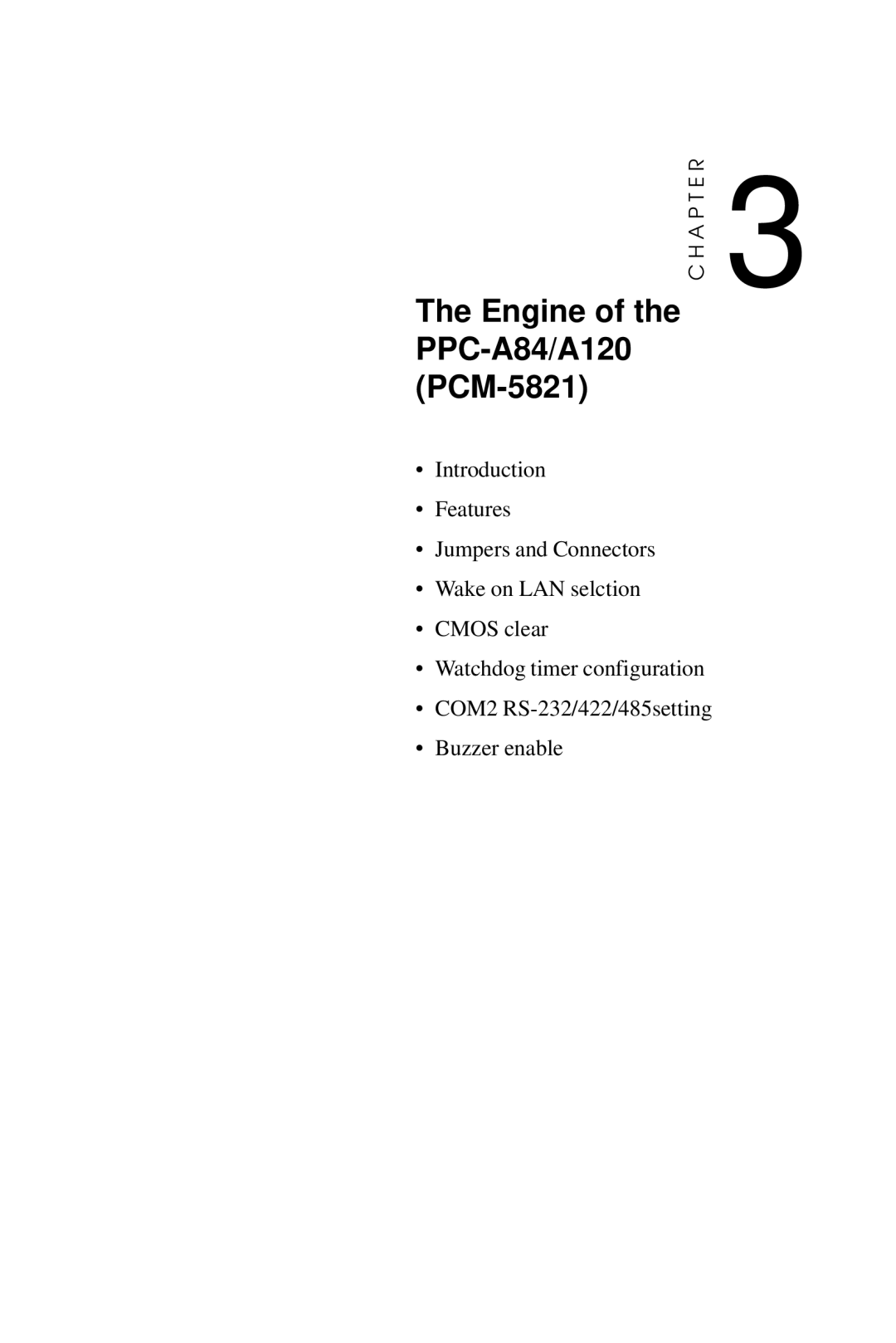 Advantech PPC-A84/A120-X5X user manual Engine of the PPC-A84/A120 PCM-5821 