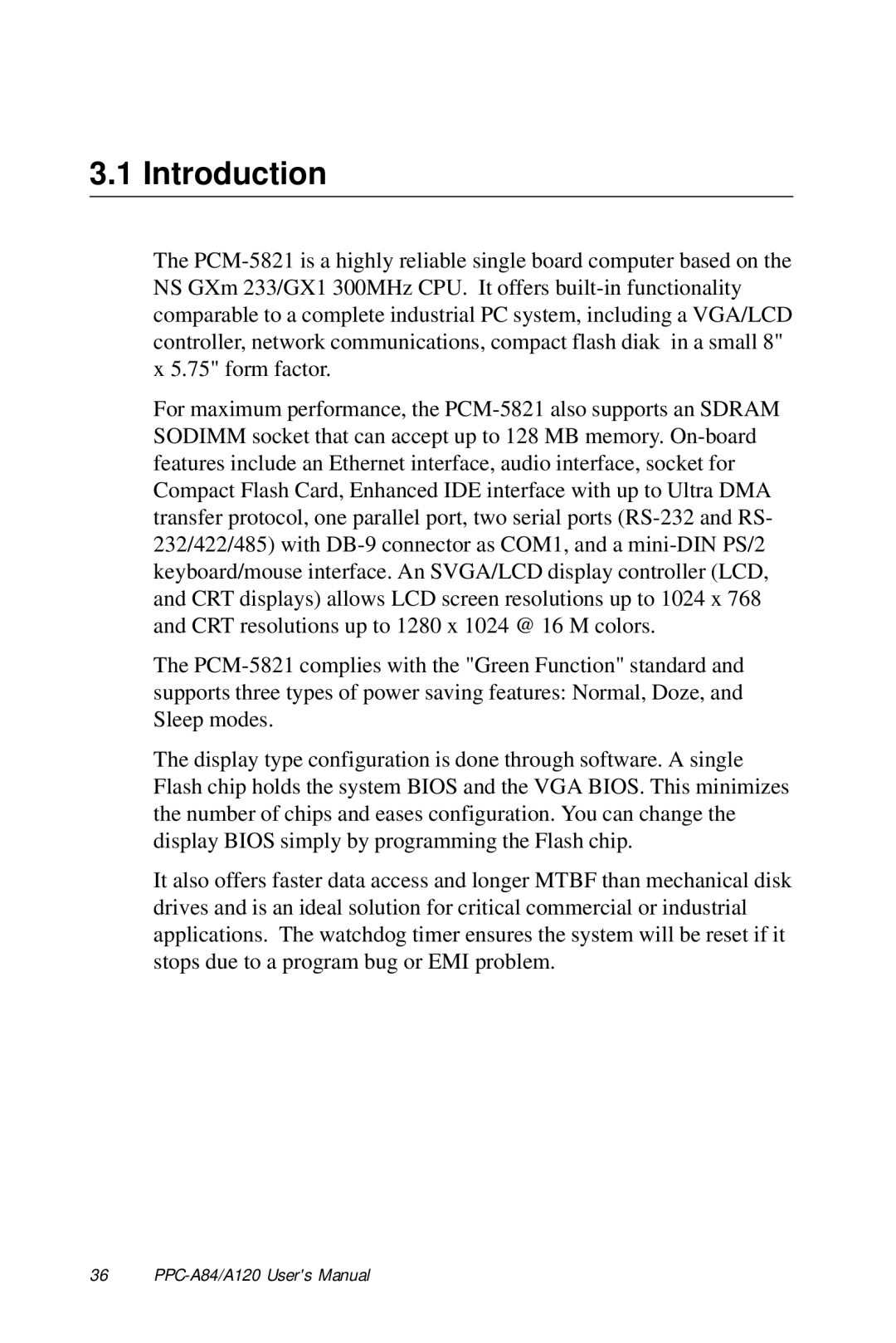 Advantech PPC-A84/A120-X5X user manual Introduction 