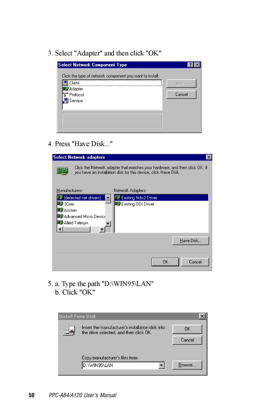 Advantech PPC-A84/A120-X5X user manual 