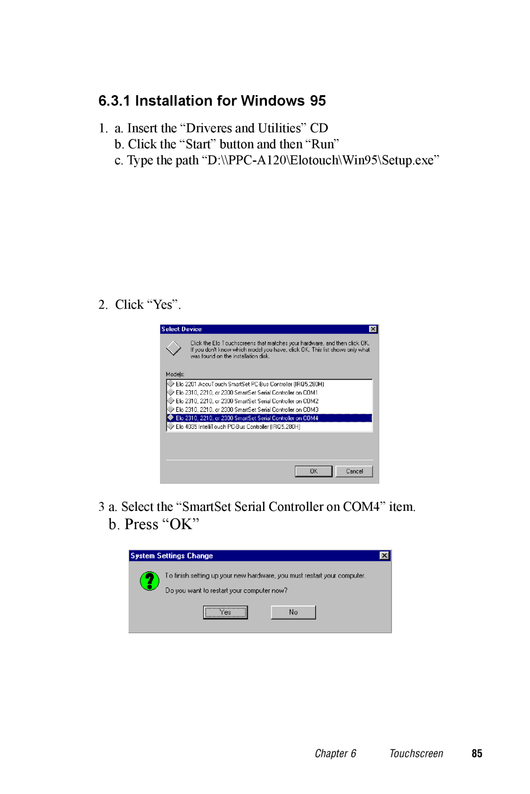 Advantech PPC-A84/A120-X5X user manual Press OK 