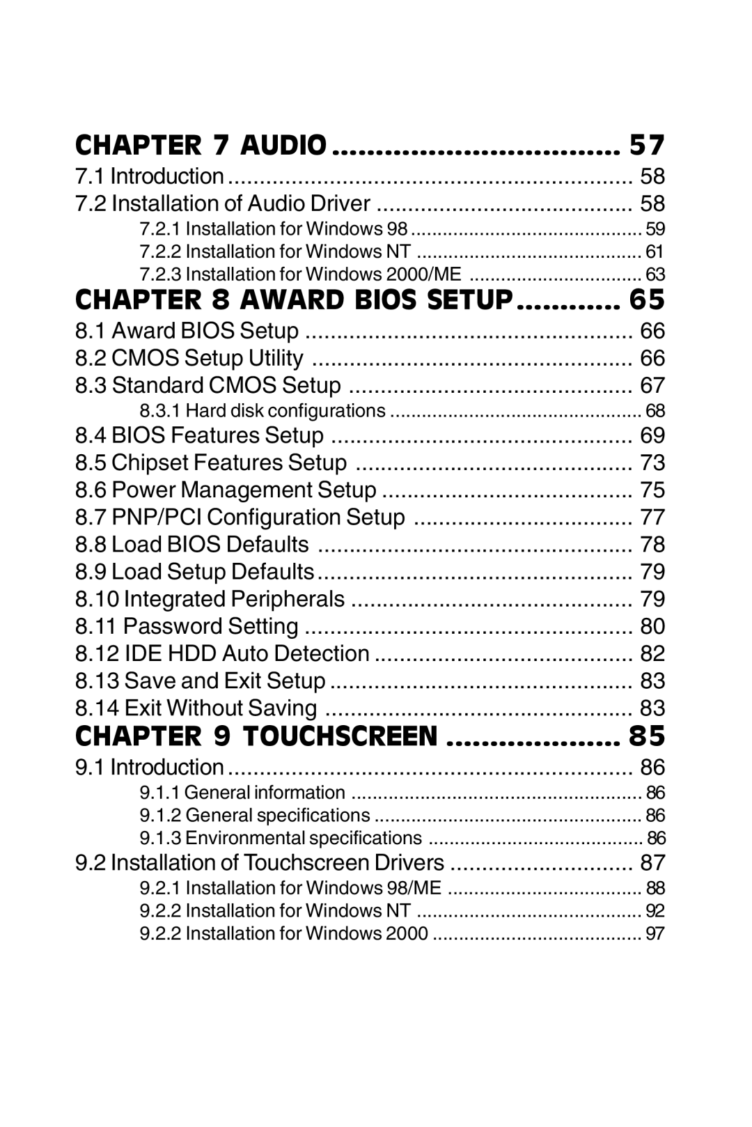 Advantech PPC-S123 manual Audio 