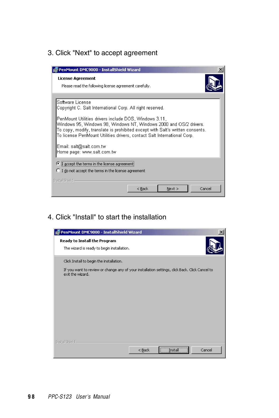 Advantech PPC-S123 manual 