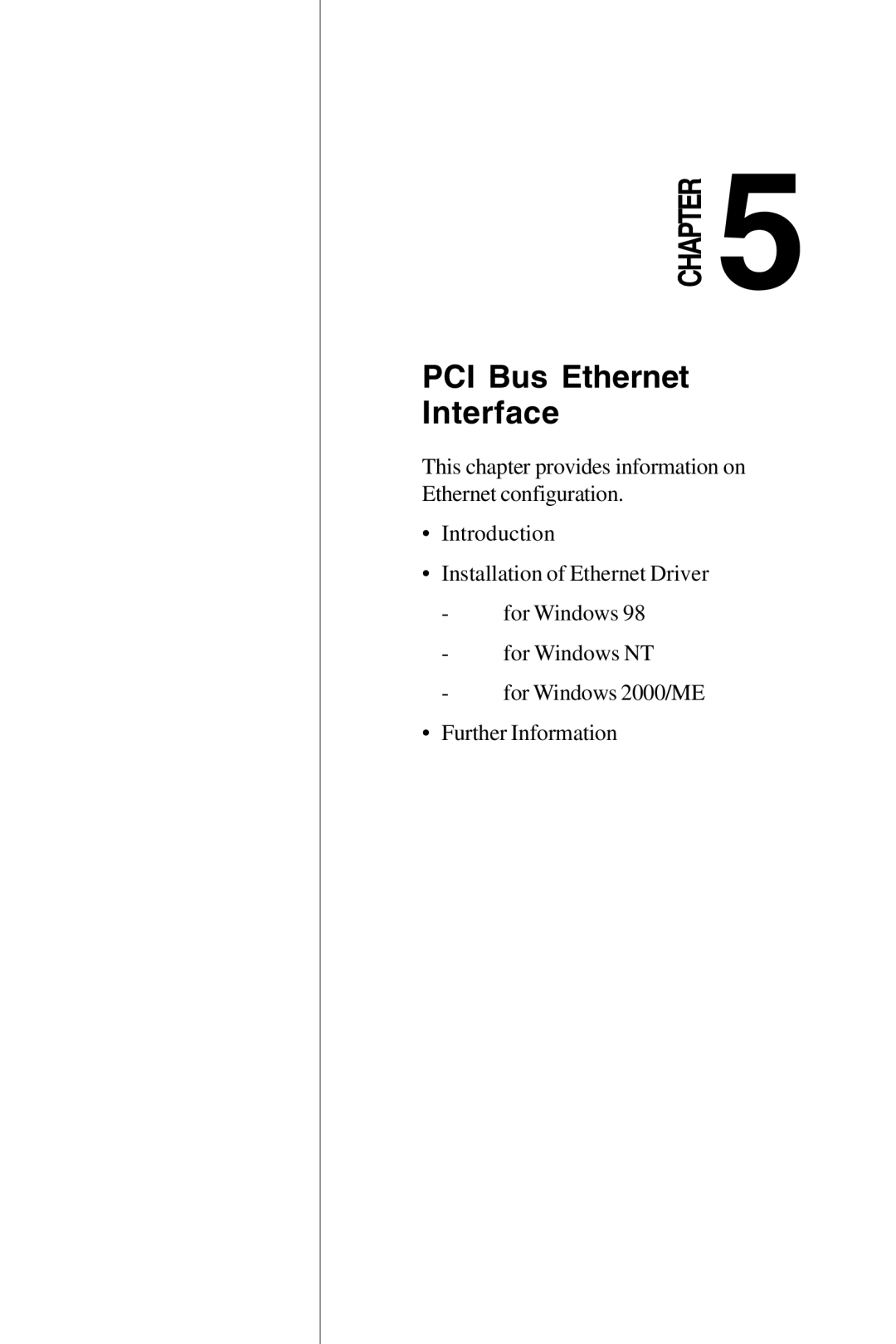 Advantech PPC-S123 manual PCI Bus Ethernet Interface 