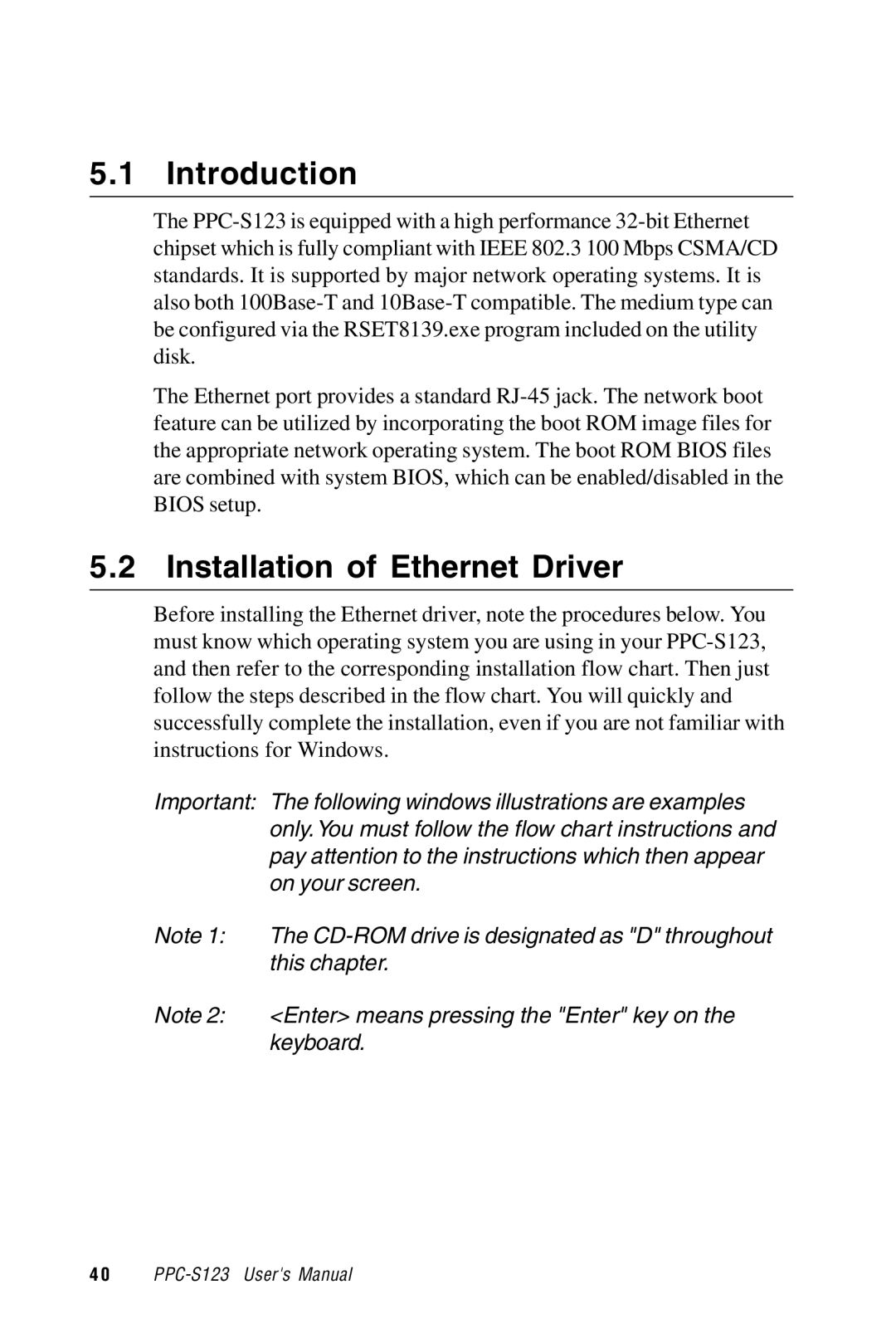 Advantech PPC-S123 manual Introduction, Installation of Ethernet Driver 