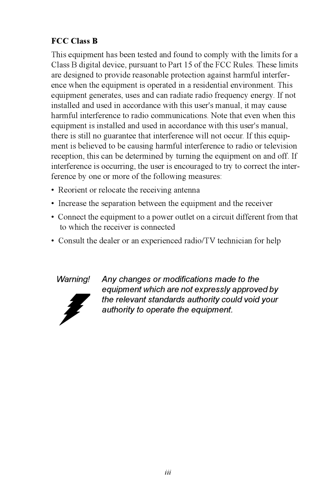 Advantech PPC-V106 user manual FCC Class B 