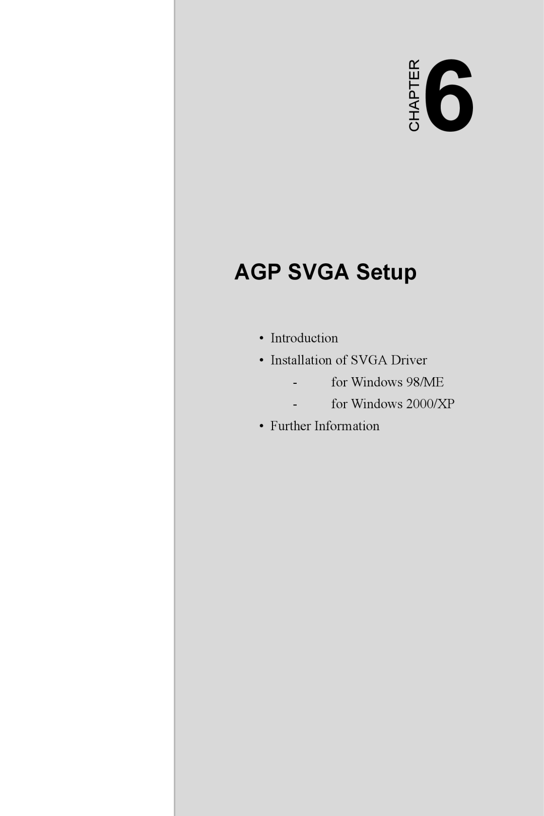 Advantech PPC-V106 user manual AGP Svga Setup 