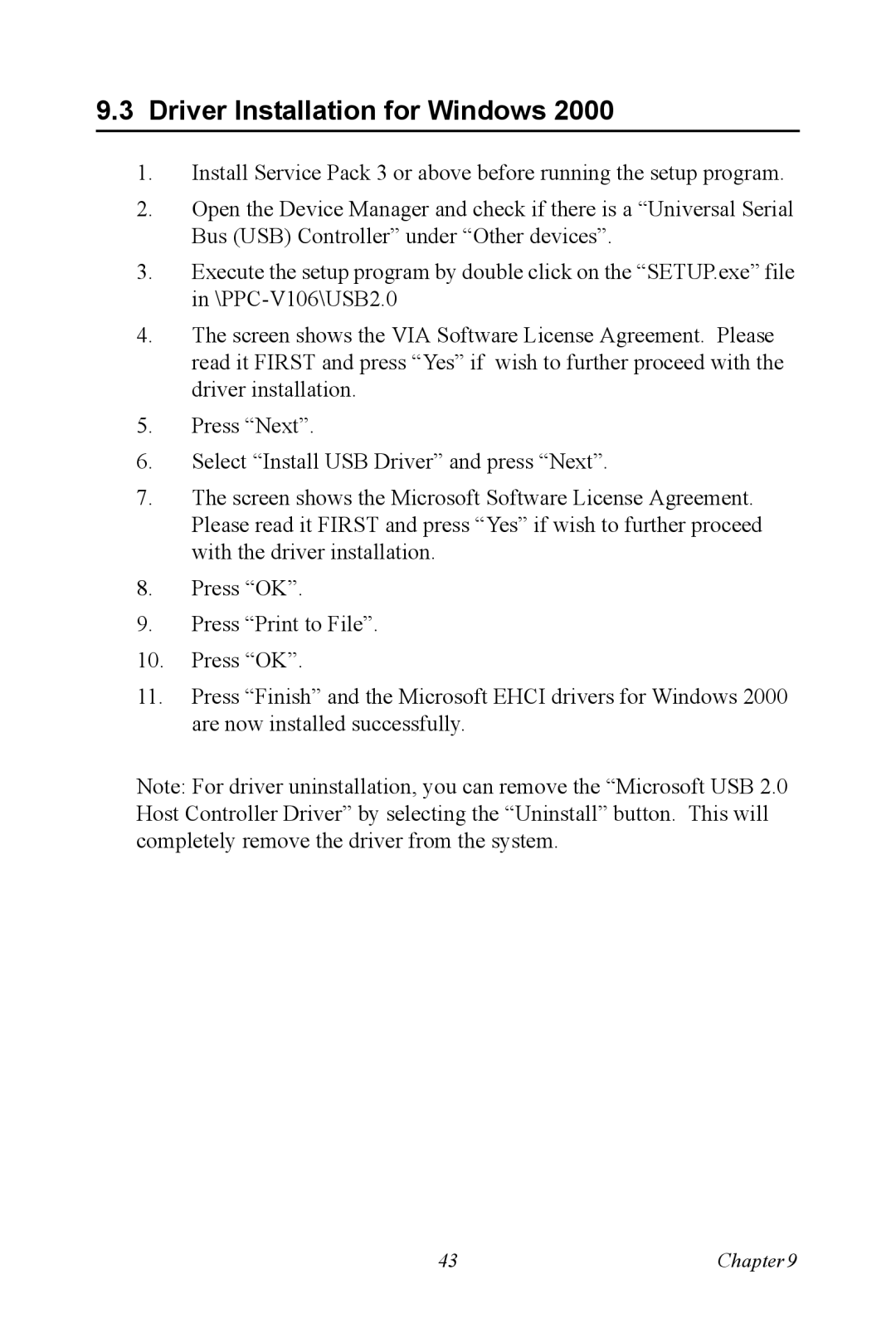 Advantech PPC-V106 user manual Driver Installation for Windows 