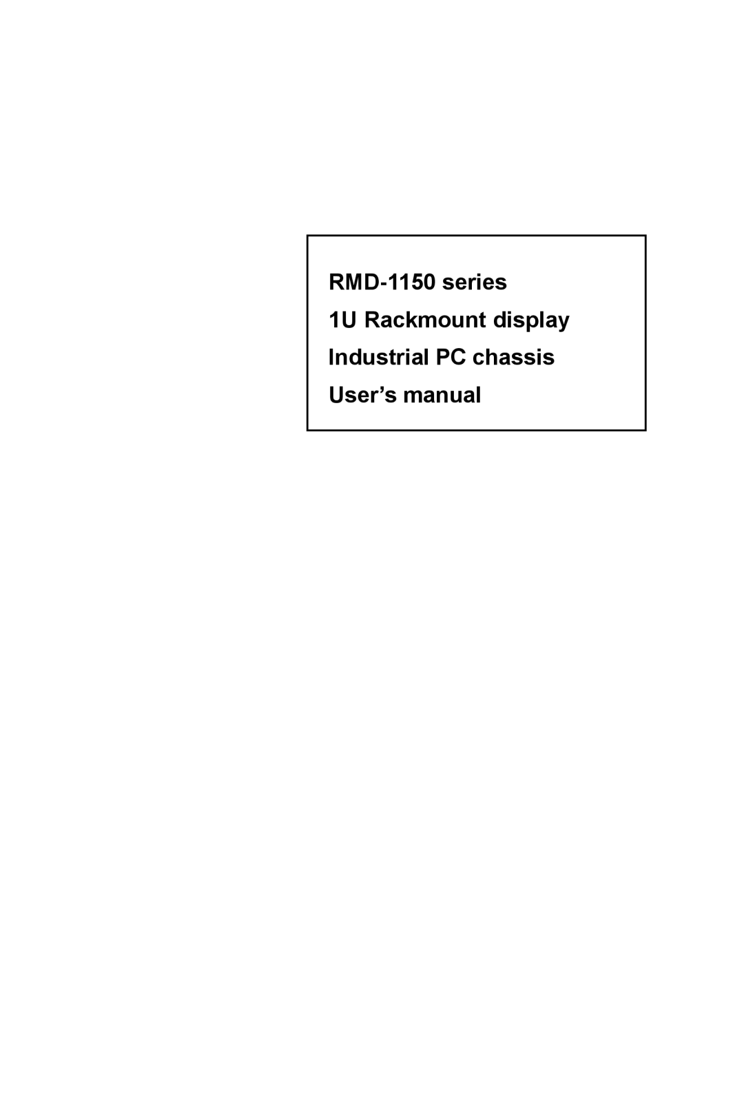 Advantech RMD-1150 user manual 