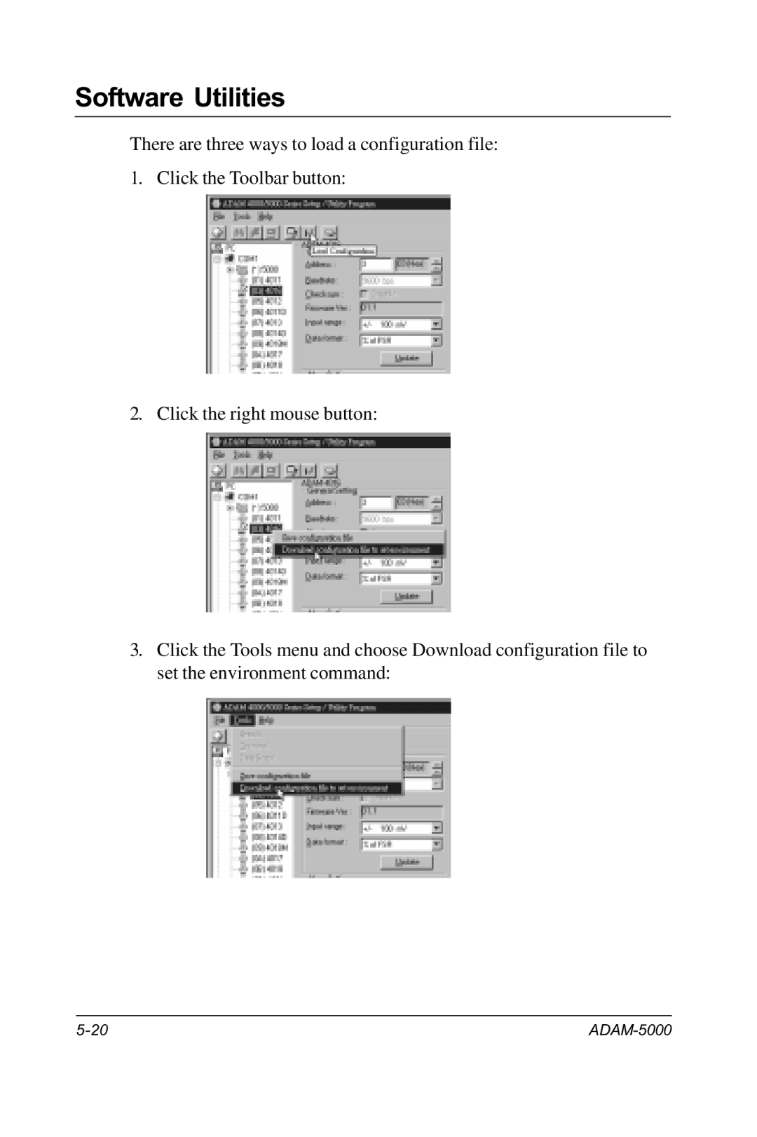 Advantech RS-485 user manual Software Utilities 