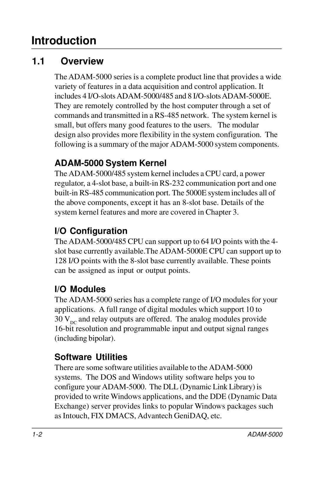 Advantech RS-485 user manual Introduction 