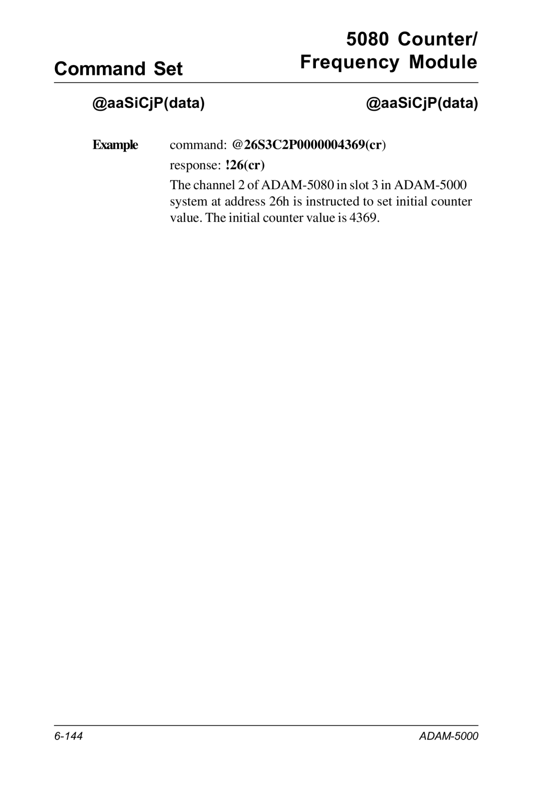 Advantech RS-485 user manual @aaSiCjPdata, Example command @26S3C2P0000004369cr 