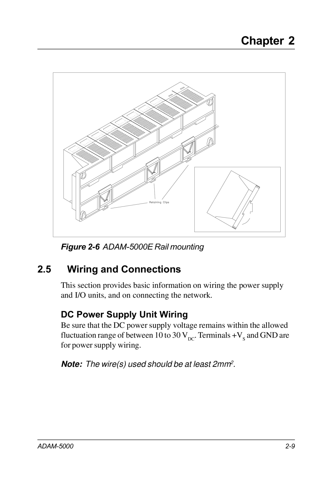 Advantech RS-485 user manual Wiring and Connections, DC Power Supply Unit Wiring 