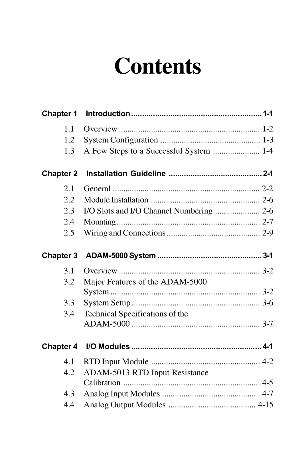 Advantech RS-485 user manual Contents 