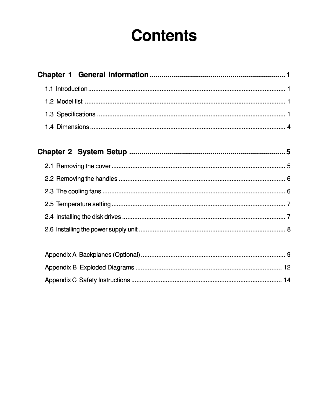 Advantech SPC-530 user manual Chapter, General Information, System Setup, Contents 