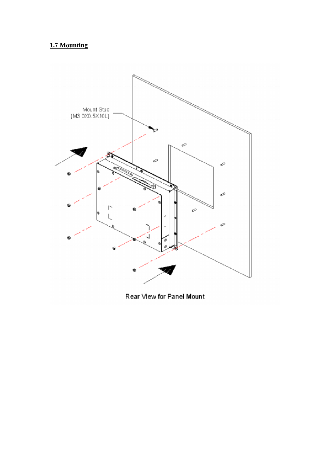 Advantech SPC-57 user manual Mounting 