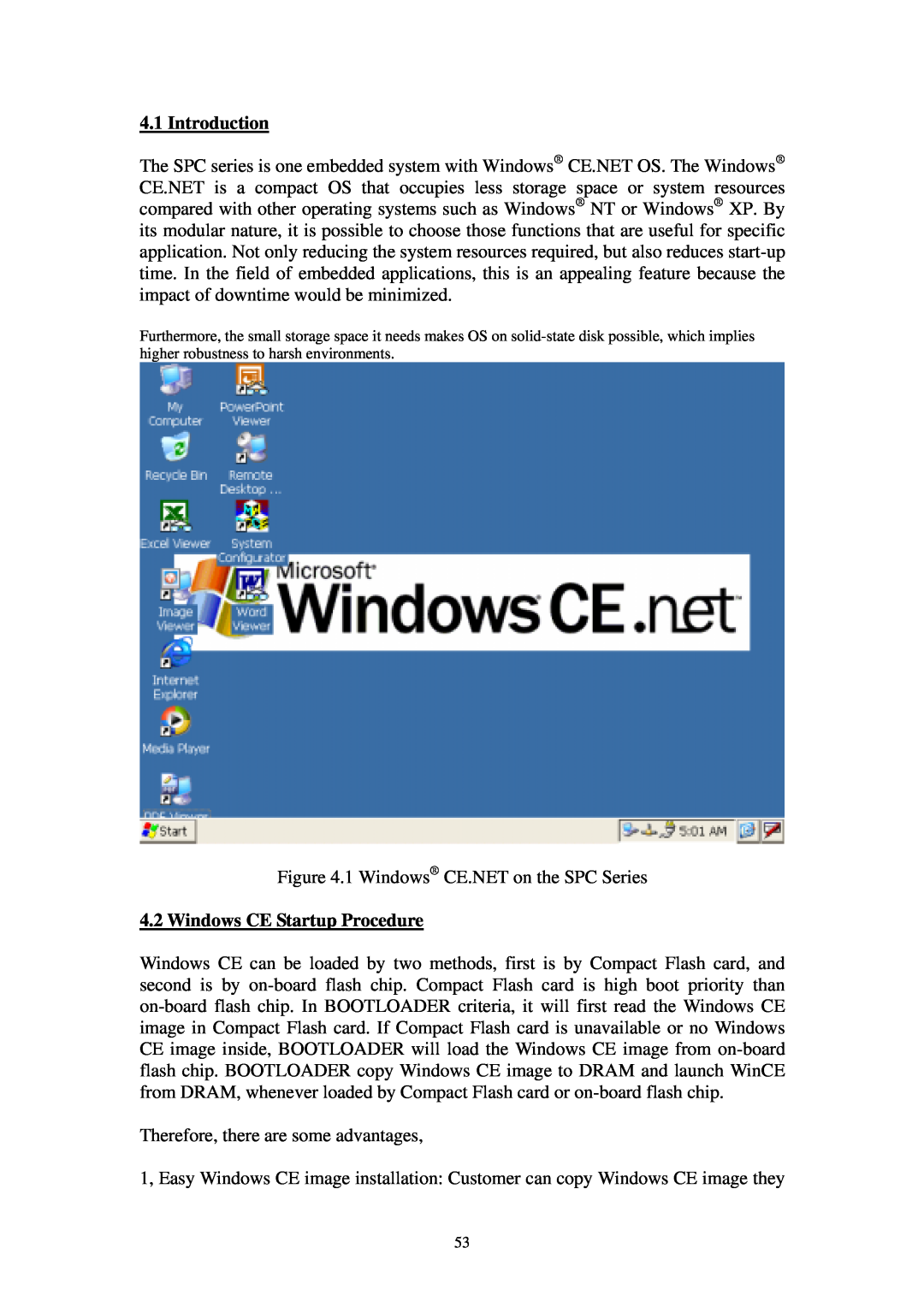 Advantech SPC-57 user manual Introduction, Windows CE Startup Procedure 