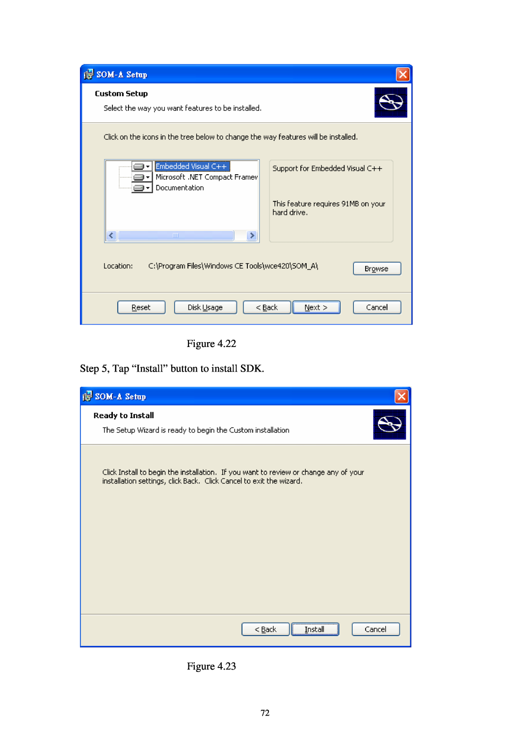 Advantech SPC-57 user manual Tap “Install” button to install SDK 