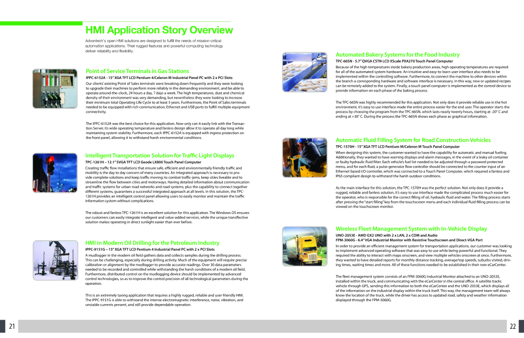 Advantech Touch Panel Computers manual HMI Application Story Overview, Point of Service Terminals in Gas Stations 