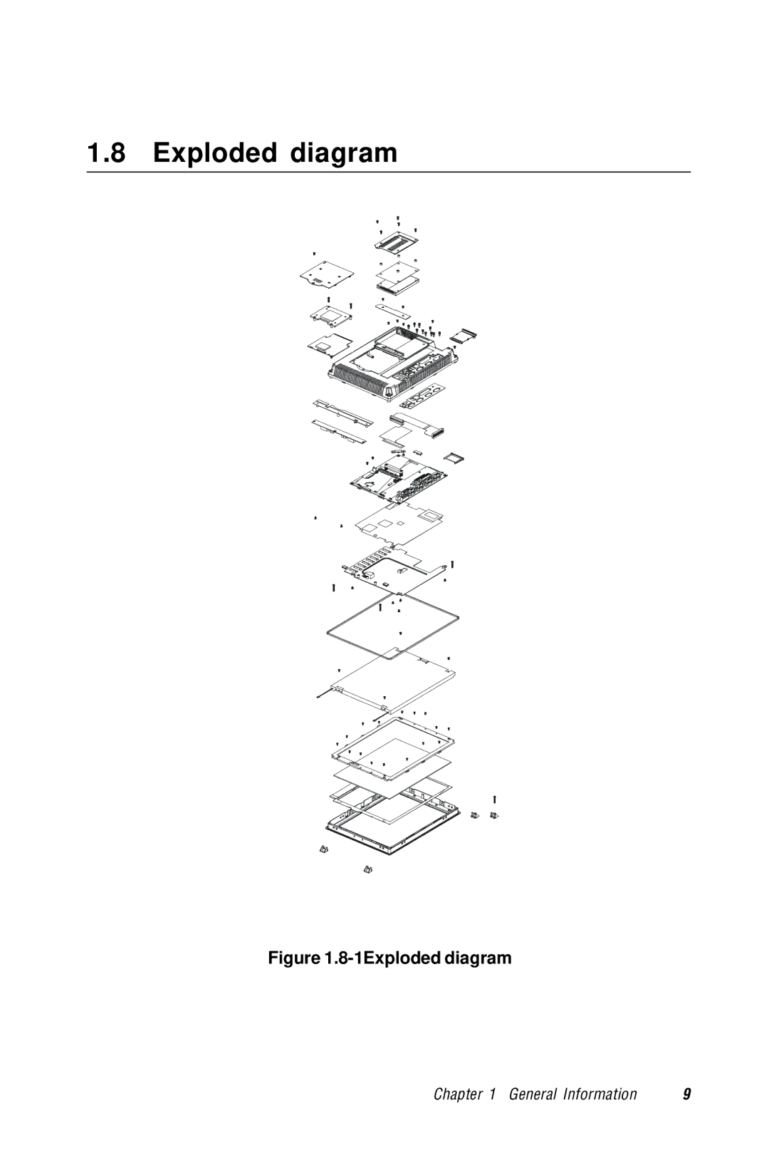 Advantech TPC-1260 manual 1Exploded diagram 