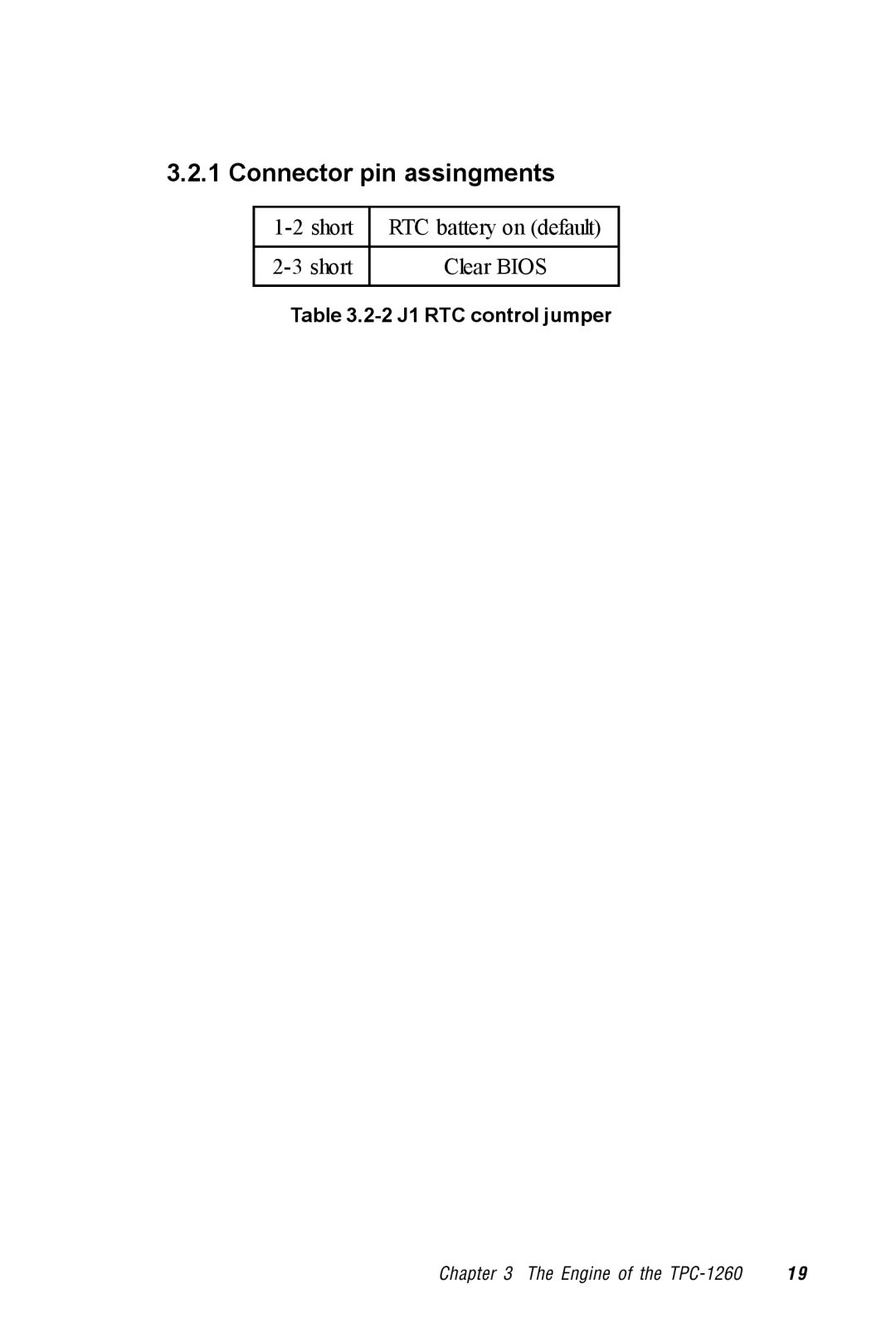 Advantech TPC-1260 manual Connector pin assingments 