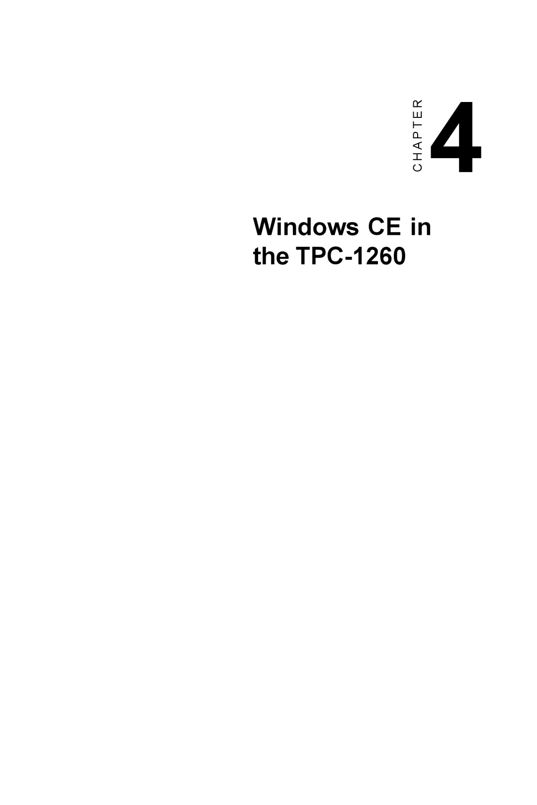 Advantech manual Windows CE in the TPC-1260 