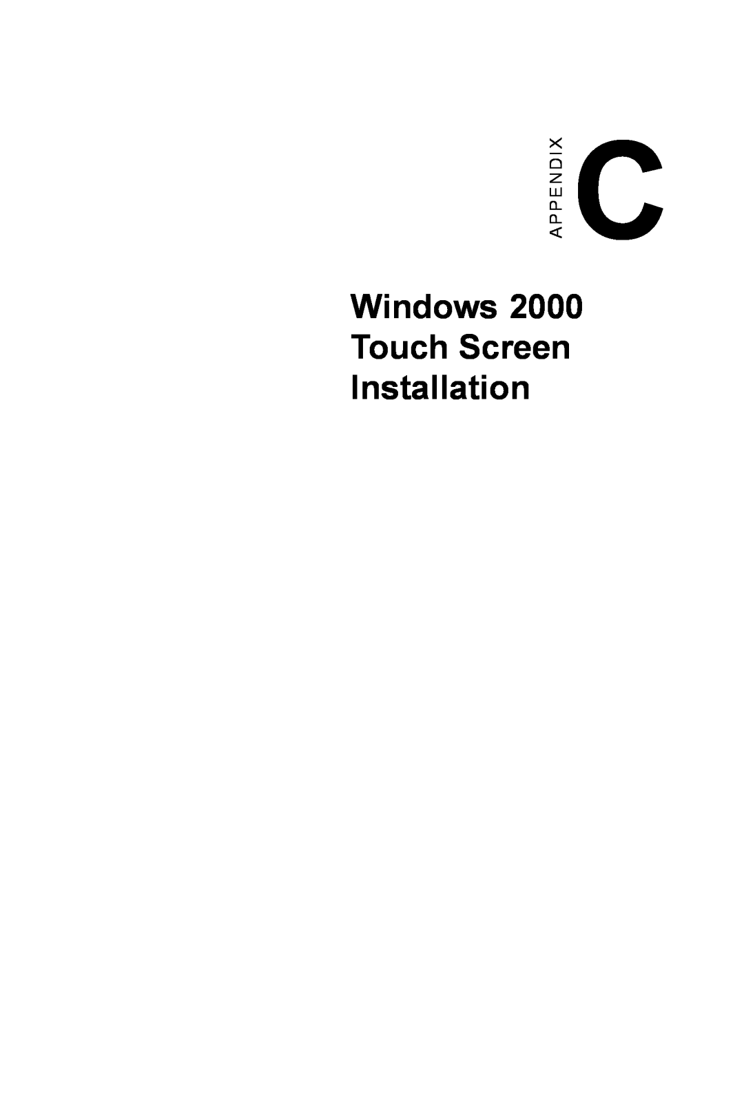 Advantech TPC-1260 manual Windows Touch Screen Installation 