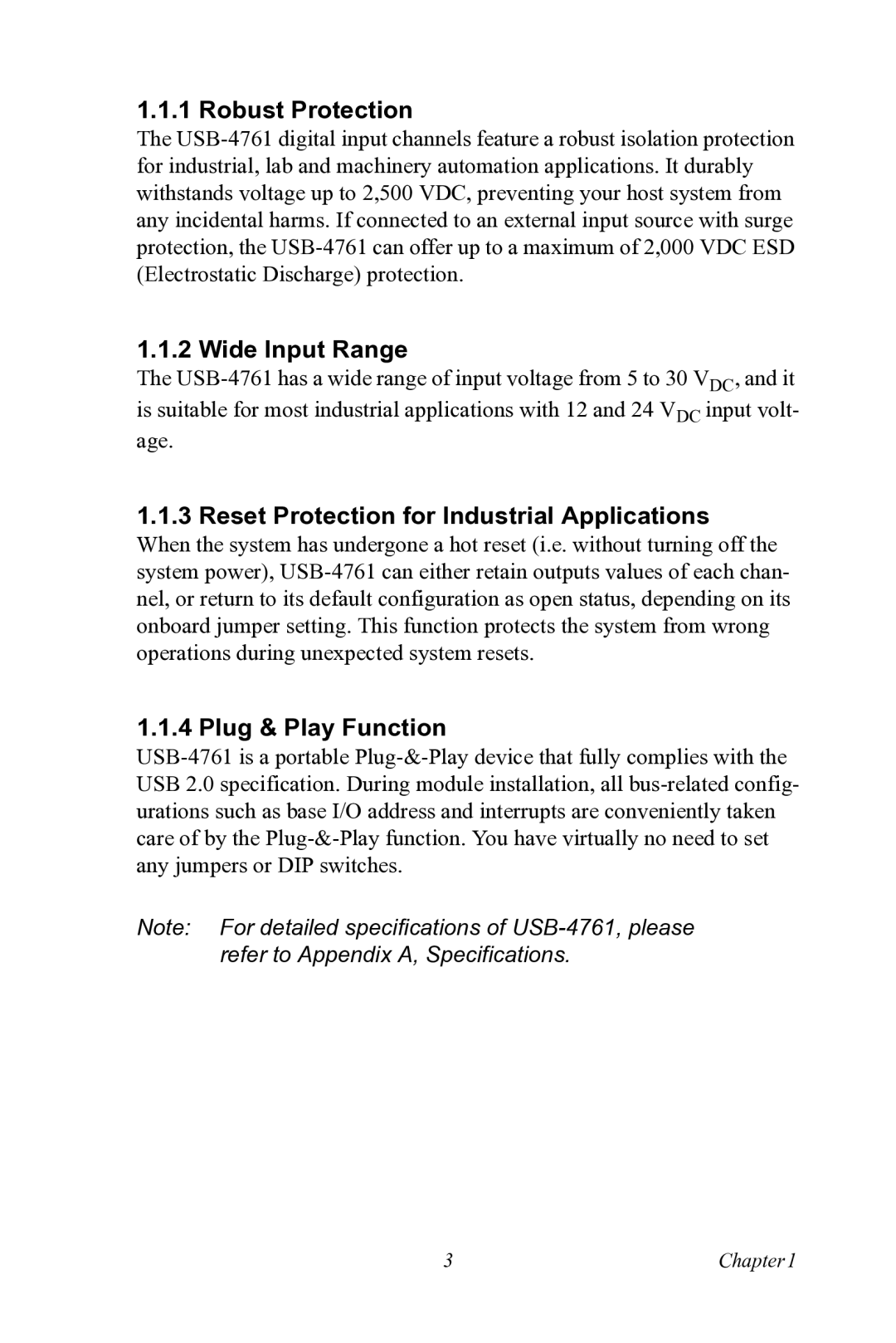 Advantech USB-4761 Robust Protection, Wide Input Range, Reset Protection for Industrial Applications, Plug & Play Function 