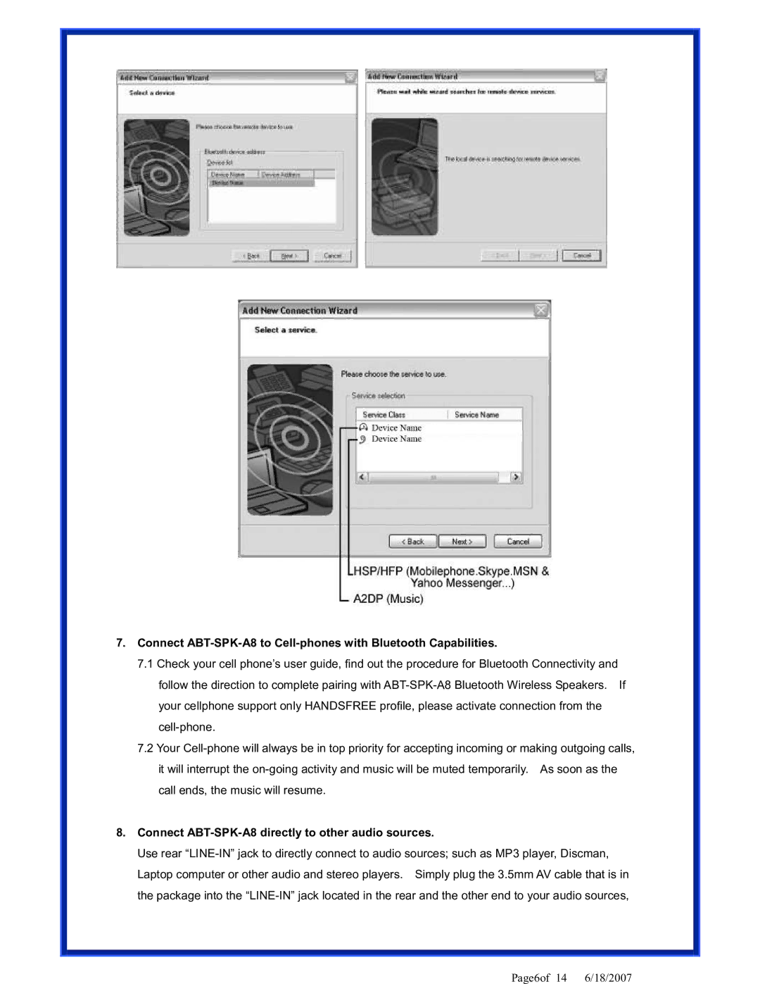 Advantek Networks ABT-SPK-A8 user manual FollowthedirectiontocompletepairingwithABTS 