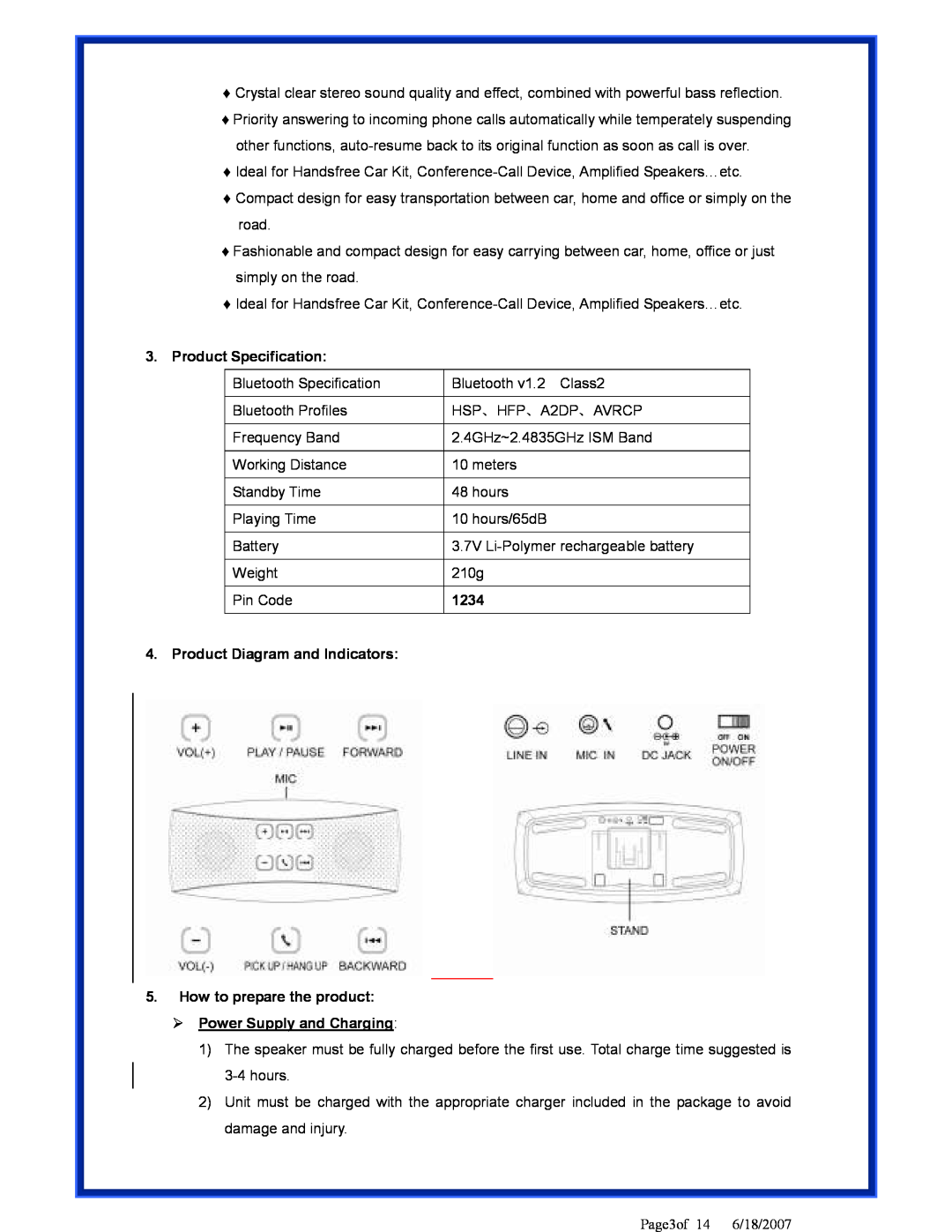 Advantek Networks ABT-SPK-A8 user manual Page3of 14 6/18/2007 
