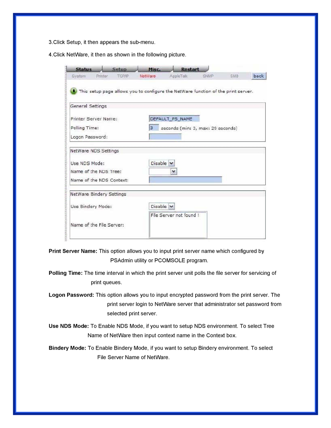 Advantek Networks APS-U3100 user manual 