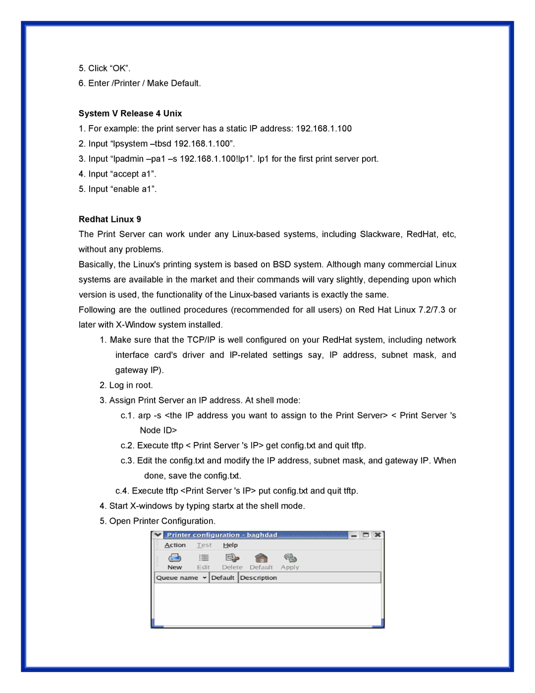 Advantek Networks APS-U3100 user manual System V Release 4 Unix, Redhat Linux 