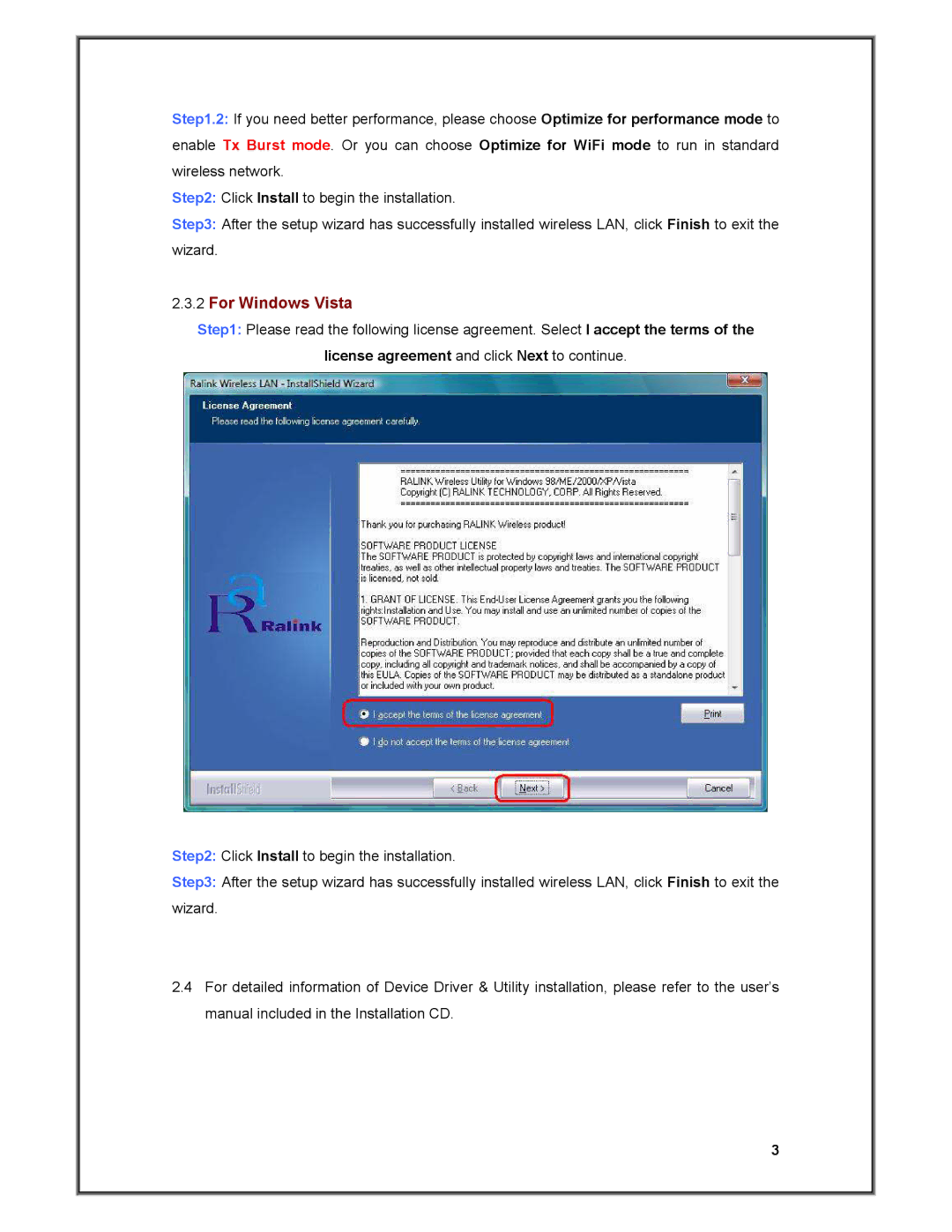 Advantek Networks AWN-11N-PCI manual For Windows Vista 