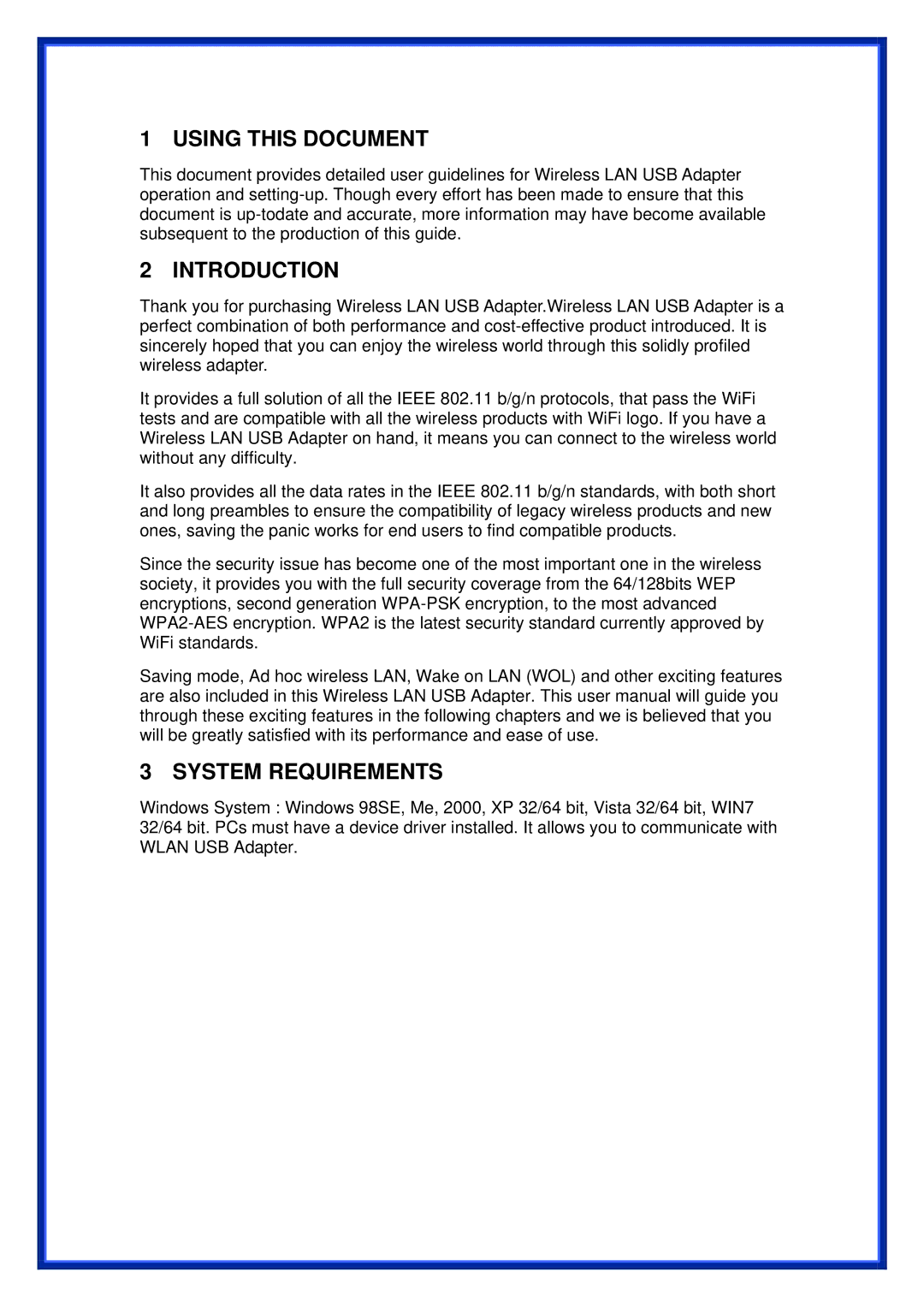 Advantek Networks AWN-11N-USB manual Using this Document 