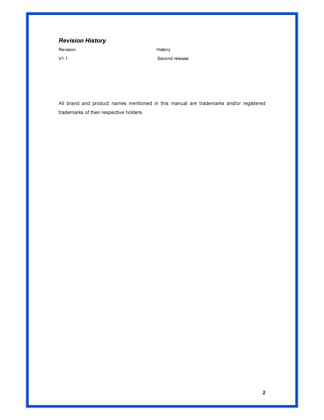 Advantek Networks AWN-MIMO-54RA user manual Revision History 