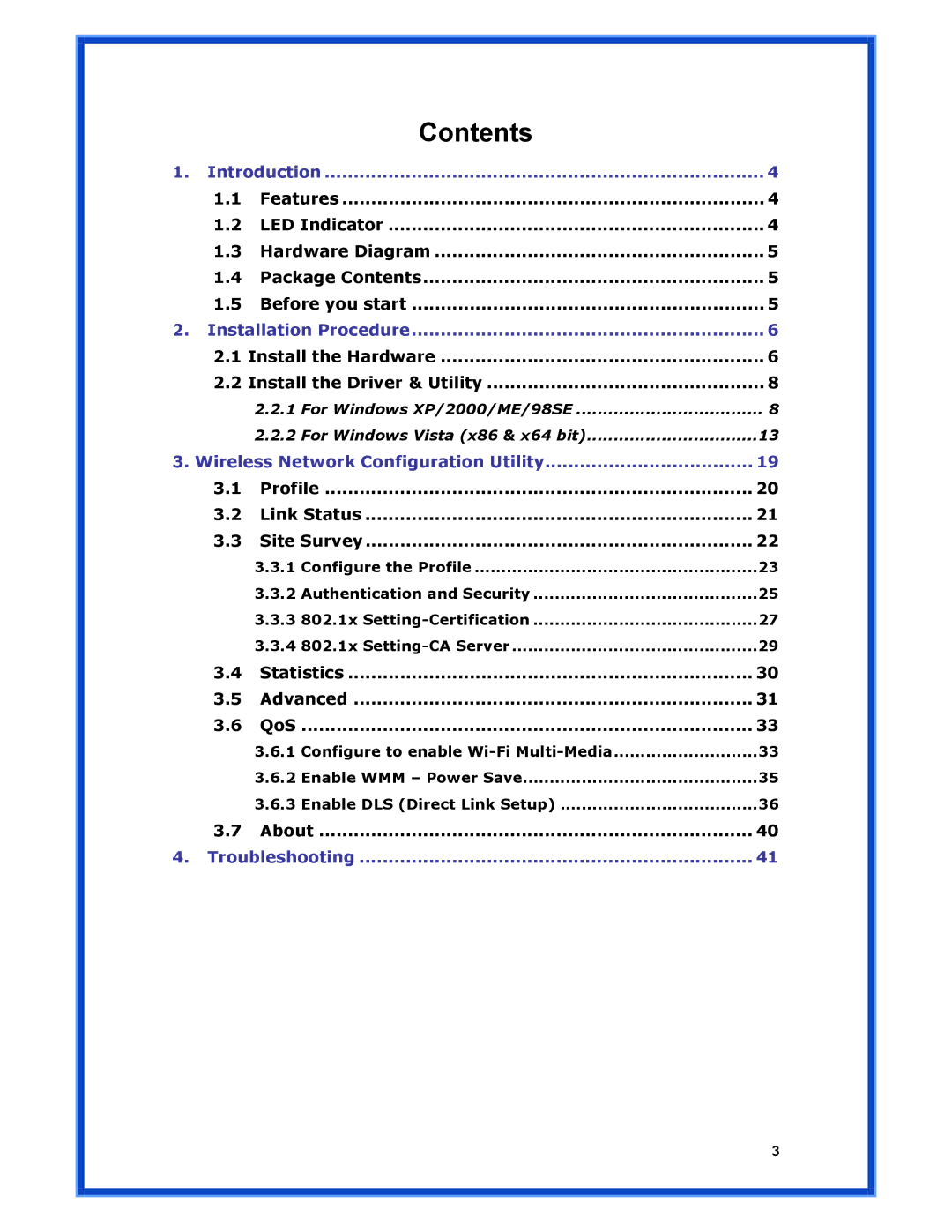 Advantek Networks AWN-MIMO-54RA user manual Contents 