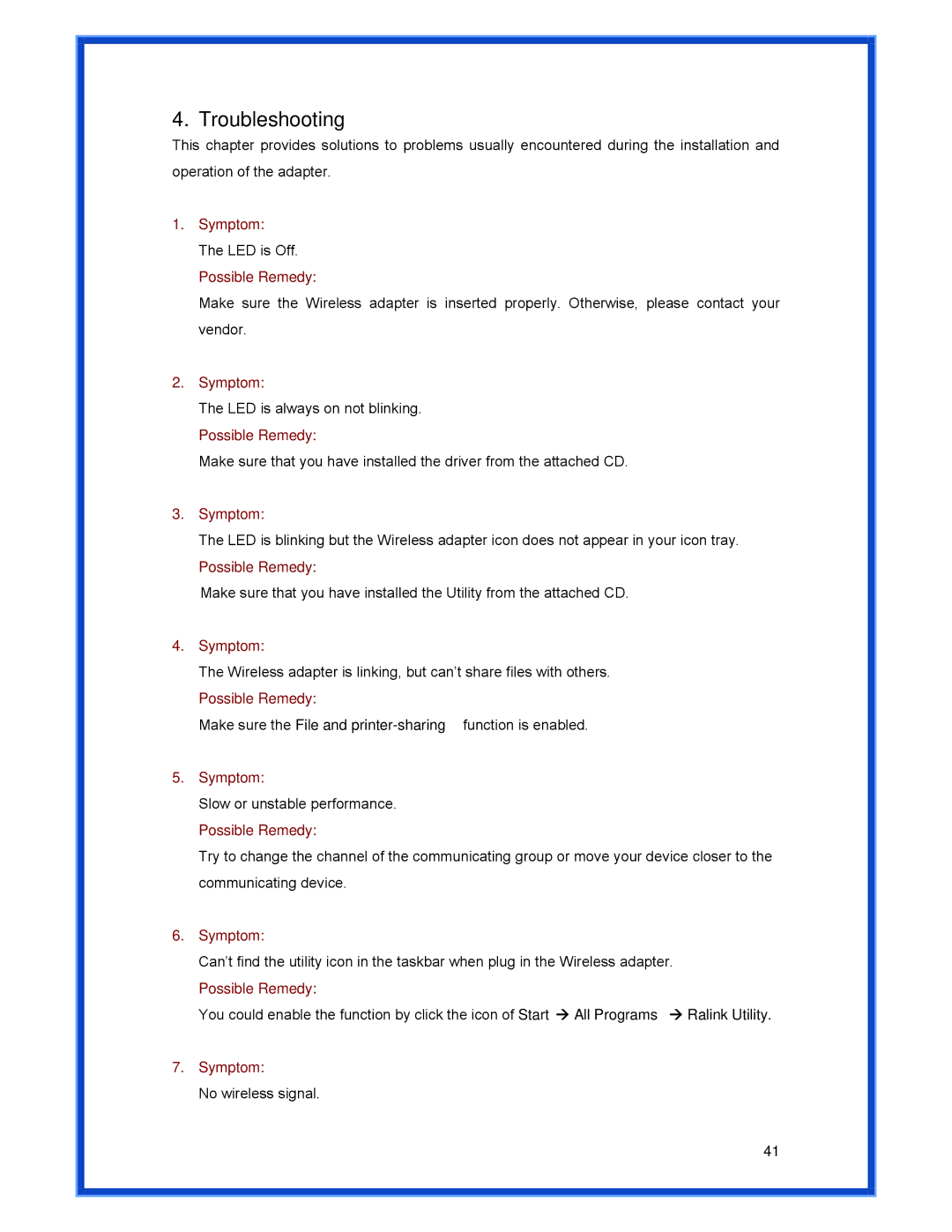 Advantek Networks AWN-MIMO-54RA user manual Troubleshooting 