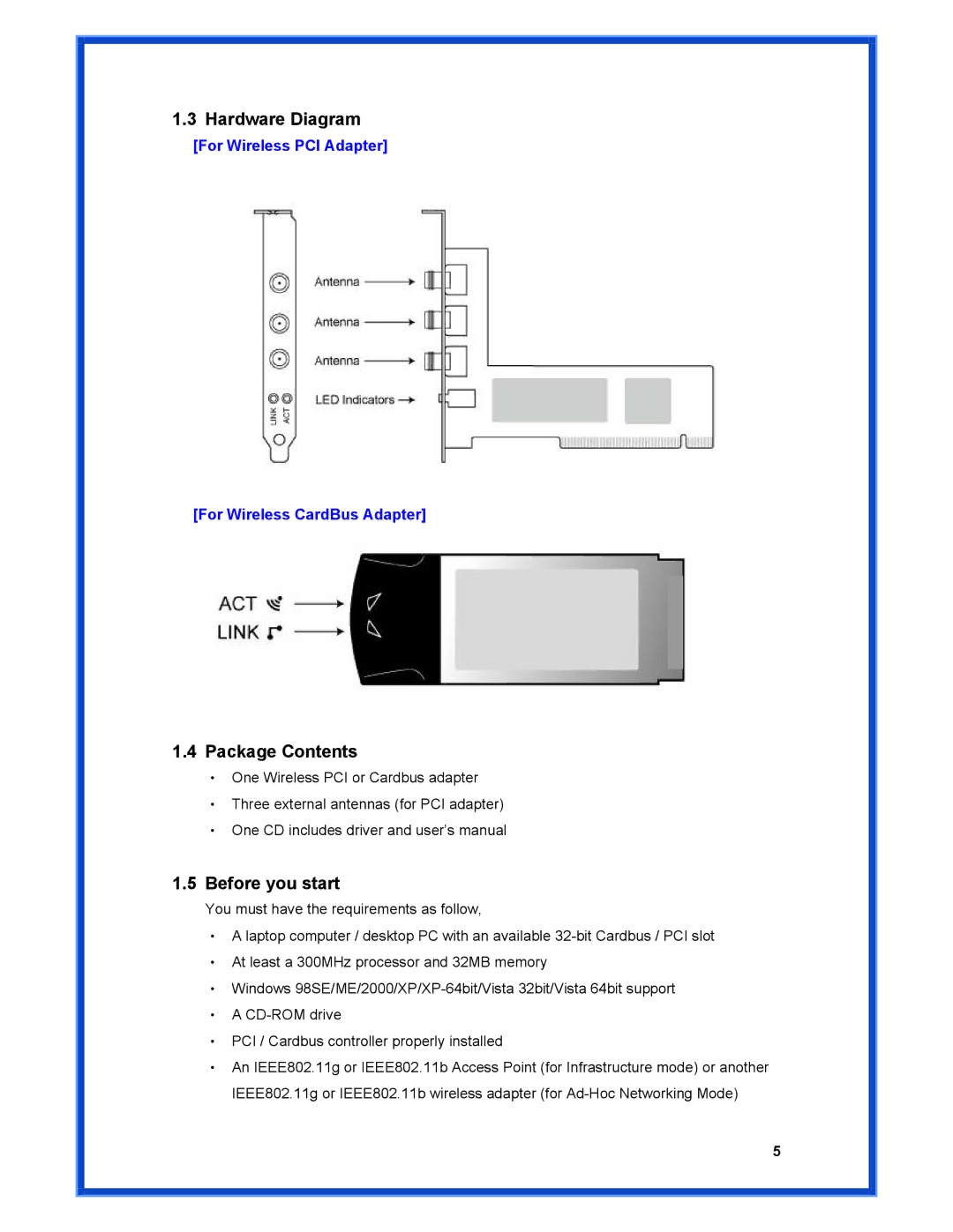 Advantek Networks AWN-MIMO-54RA user manual Hardware Diagram 