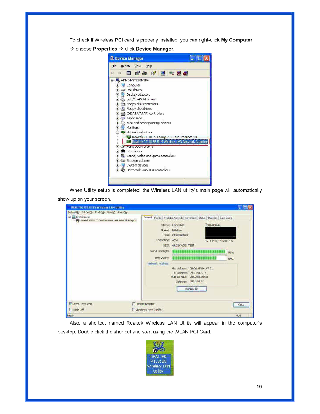 Advantek Networks AWN-PCI-54R user manual 