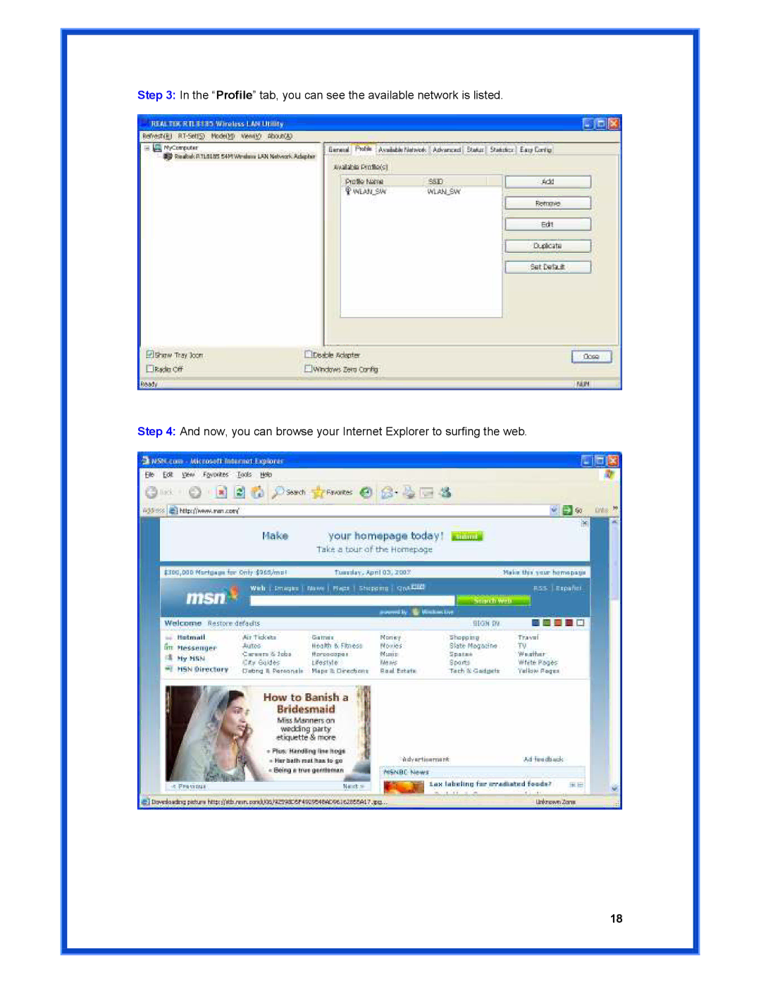 Advantek Networks AWN-PCI-54R user manual 