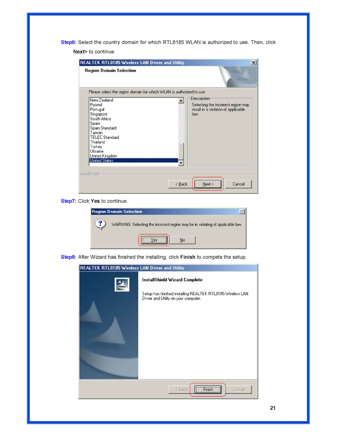 Advantek Networks AWN-PCI-54R user manual 