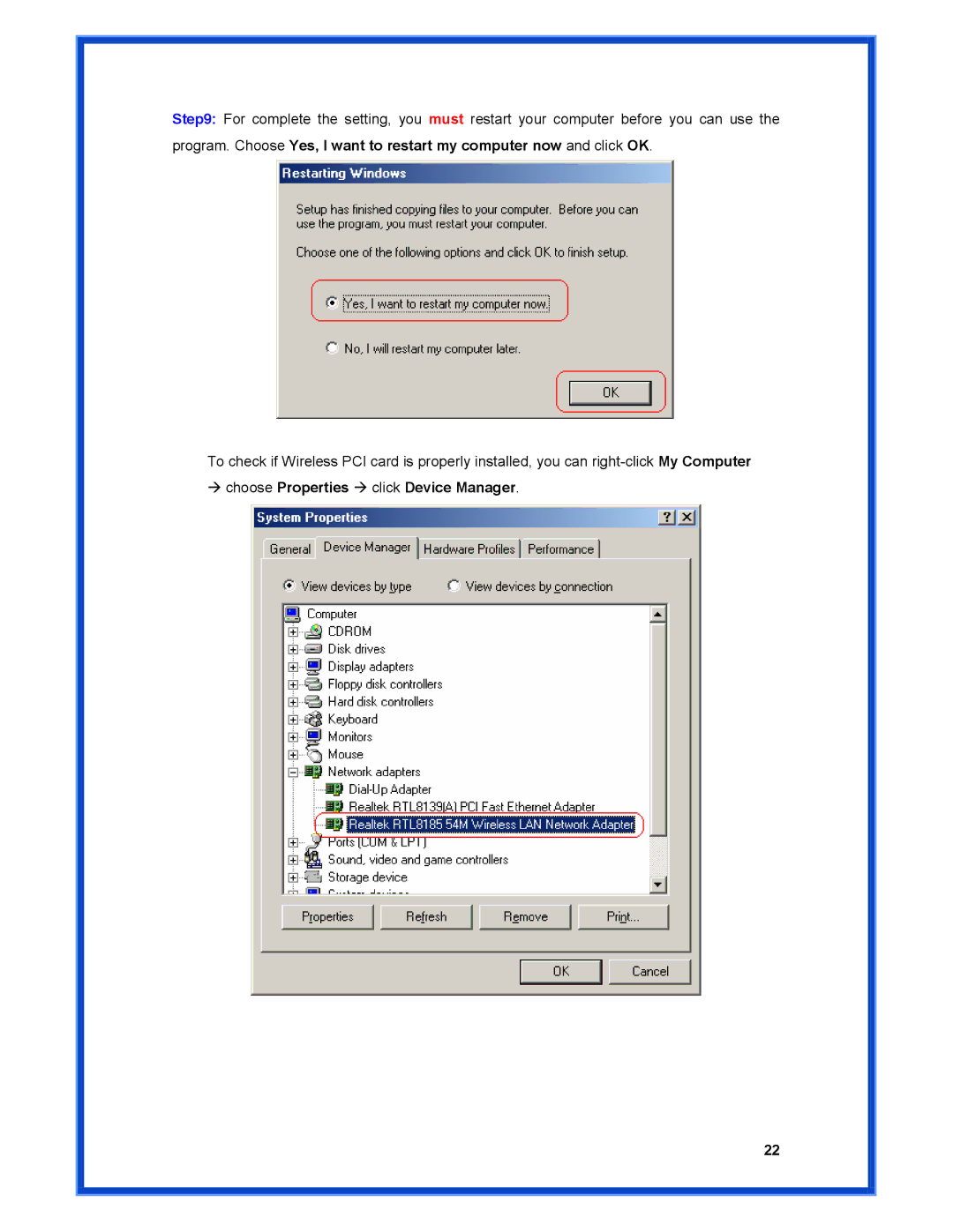 Advantek Networks AWN-PCI-54R user manual 