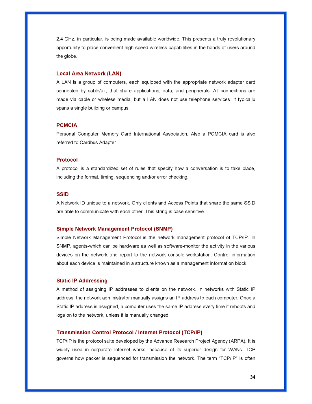 Advantek Networks AWN-PCI-54R user manual Pcmcia 