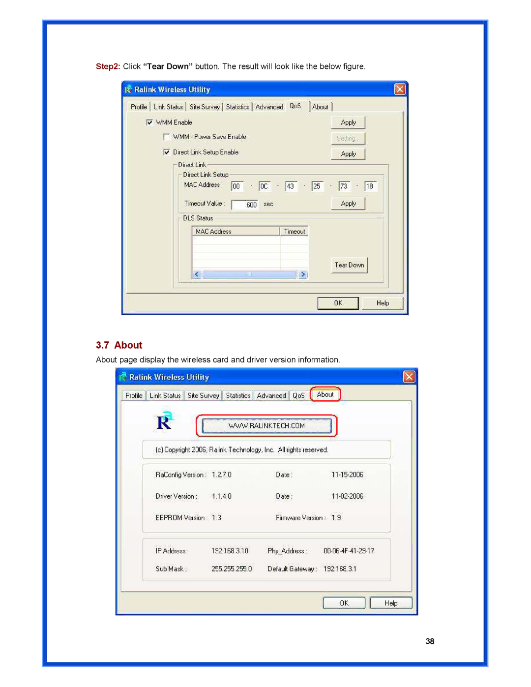 Advantek Networks AWN-USB-54S user manual About 