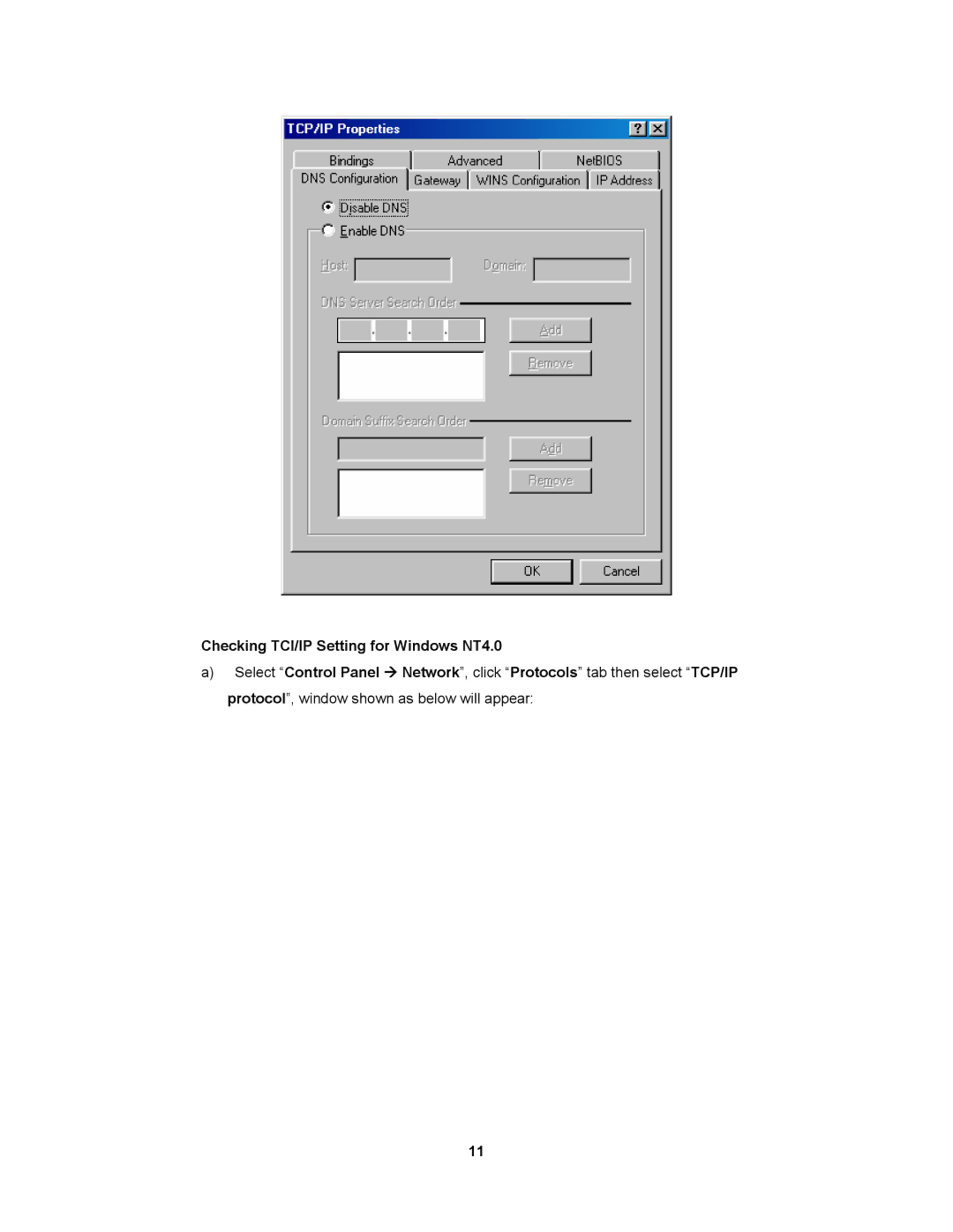 Advantek Networks AWR-854G user manual Checking TCI/IP Setting for Windows NT4.0 