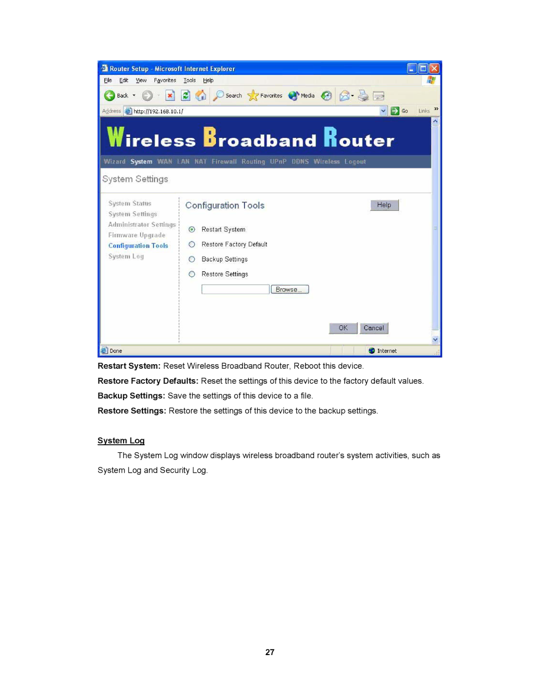 Advantek Networks AWR-854G, Wireless LAN 802.11g/b, 54Mbps/2.4GHz Broadband Router with Firewall Support System Log 