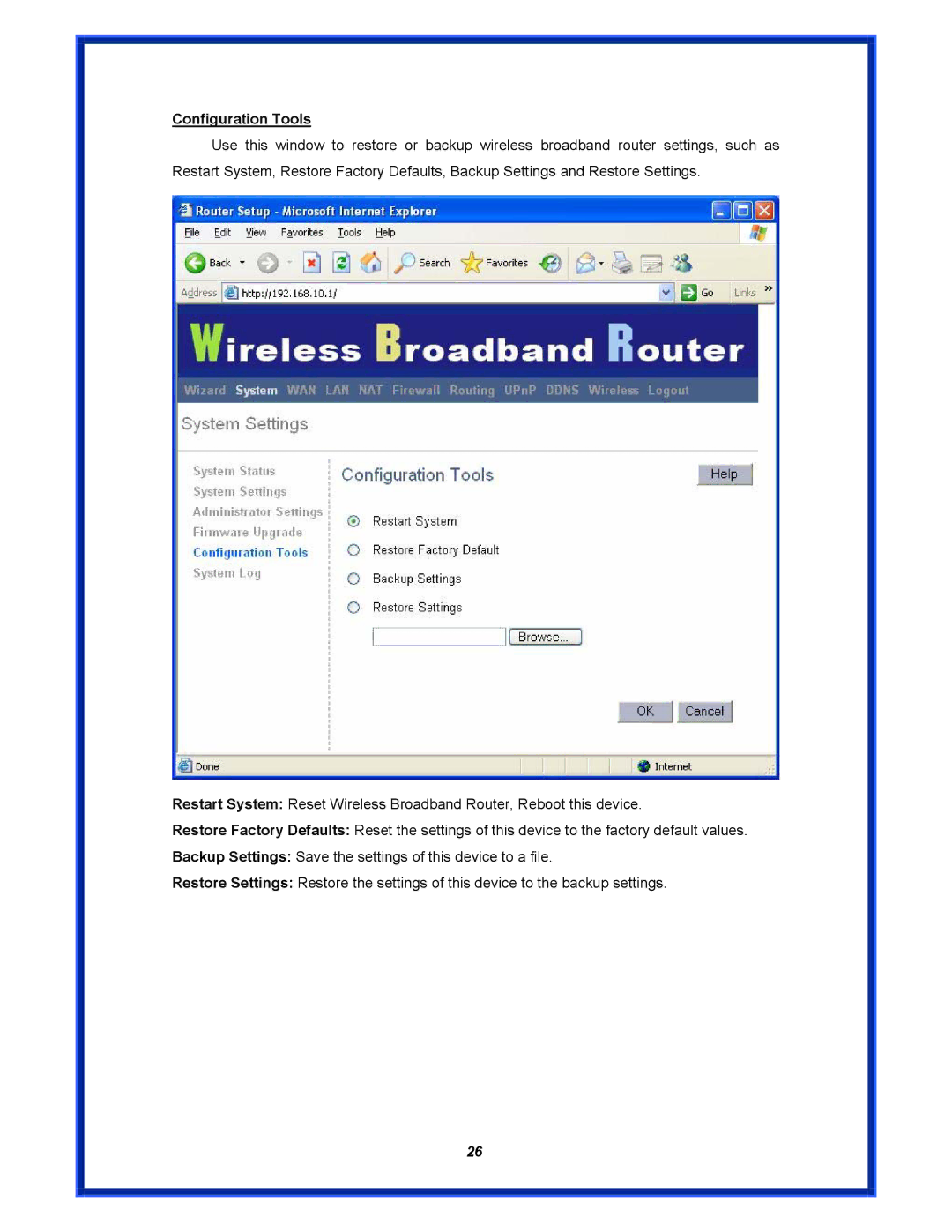 Advantek Networks AWR-MIMO-54RA user manual Configuration Tools 