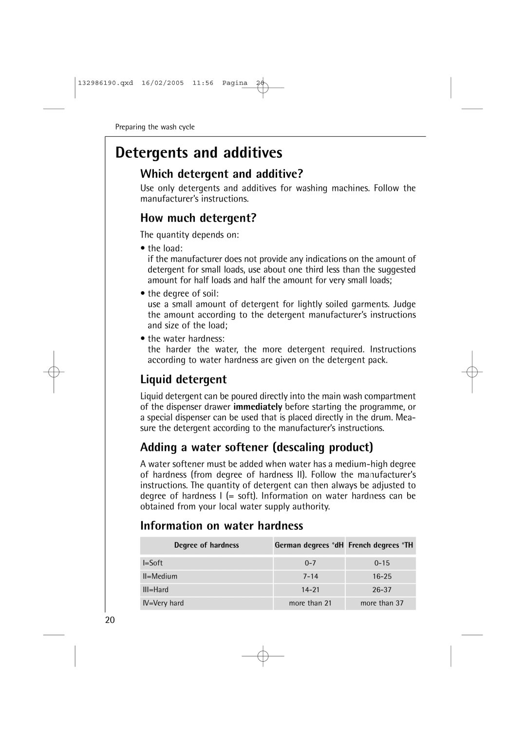 AEG 1046 EL, 1246 EL manual Detergents and additives 